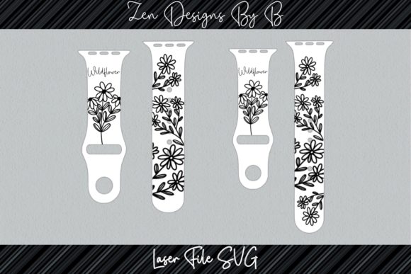 Download Wildflower Watch Band Engraving Graphic - Graph Collection