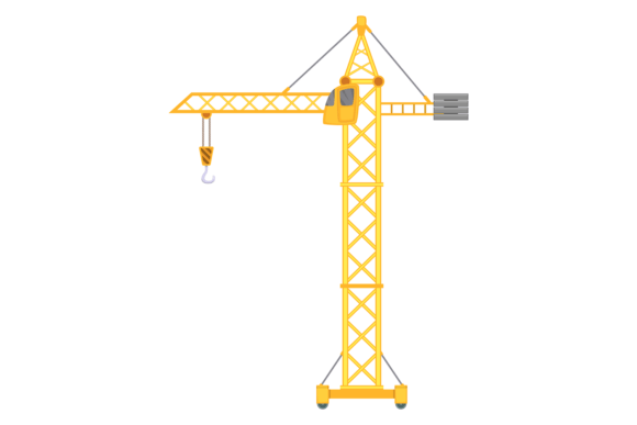 Download Construction Crane Icon. Cartoon Heavy L - Premium Bundle