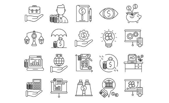 Download Icons Set of Market and Economics - Economics Collection