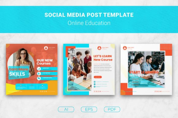 Download Online Education Social Media Posts - Education Collection
