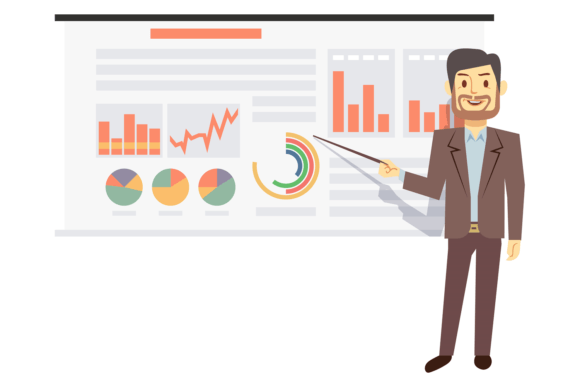 Download Man Showing Financial Business Infograph - Infograph Collection