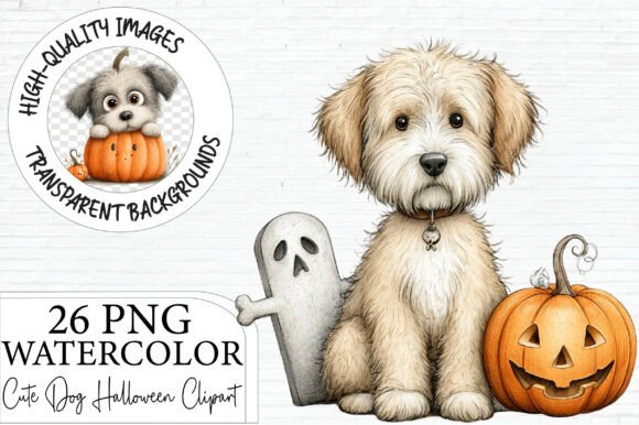 Download Watercolor Puppy Halloween PNG - Puppy Collection