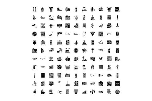 Download Diverse Vector Glyph Icons for Infograph - Infograph Collection