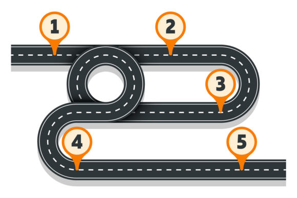 Download Road with Location Mark. Route Infograph - Infograph Collection